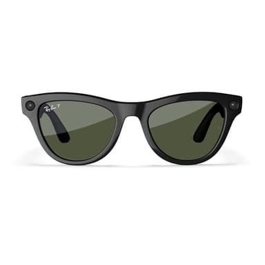 Meta Ray-Ban Glasses, Skyler, Shiny Black, Green Polarized Lenses - Image 2