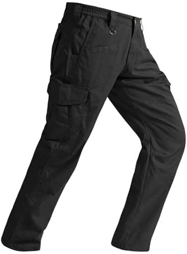 SPOSULEI Cargo Work Pants for Men Ripstop Tactical Pants Lightweight Water Resistant EDC Hiking Carpenter Hunting Pants with Multi Pockets Black 34Wx30L - Image 1