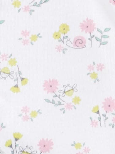 Simple Joys by Carter's Baby Girls' 3-Pack Snap-up Rompers, Blue Swan/Grey Dots/White Floral, 0-3 Months - Image 3