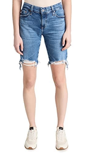 AG Jeans Women's Nikki Mid Rise Relaxed Skinny Short, 19 Years Afterglow, Numeric_28 - Image 1