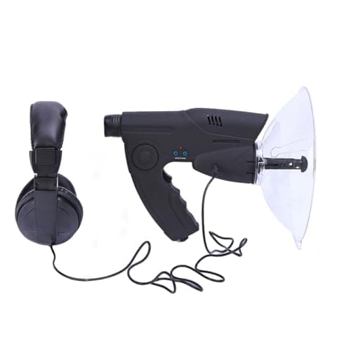 8X Long Range Listening Device, Bird Monocular Parabolic Microphone Long Range, Sound Amplifier Digital Recording Device Include Headphone, Visible Range Up to 300ft - Image 1