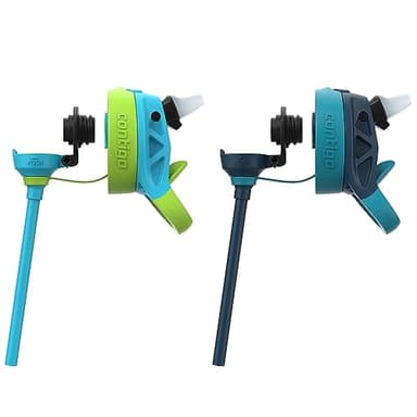 Contigo Kids 20oz 2-Pack Aubrey Water Bottles with Cleanable Silicone Straw Spill-Proof Lid Dishwasher Safe Blue Raspberry/Cool Lime & Blueberry/Juniper BPA-free - Image 4