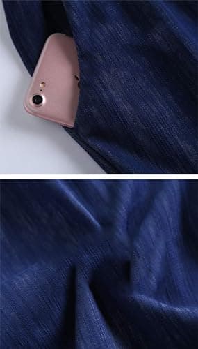 XinYangNi Women's Elastic Waist Casual Comfy Cotton Linen Beach Shorts with Drawstring Knee Length Curling Bermuda Shorts Black US XL - Image 5