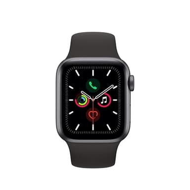 Apple Watch Series 5 (GPS, 44MM) - Space Gray Aluminum Case with Black Sport Band (Renewed) - Image 3