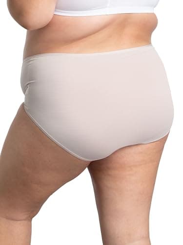 Fruit of the Loom Women's Size Underwear, Designed to Fit Your Curves, Brief-Cooling Stripes-Colors May Vary, 11 Plus - Image 3