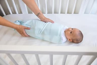 The Ollie Swaddle – Adjustable Baby Swaddle for Newborns | Pediatrician-Approved for Safe Sleep | Easy Closure | Arms-Out | Lightweight, Machine-Washable | Easy Diaper Access - Image 8