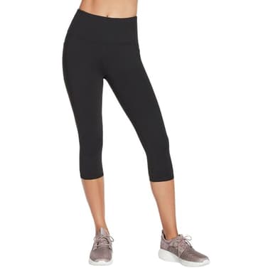 Skechers Women's Go Walk High Waisted Capri Legging, Bold Black, X-Large - Image 1