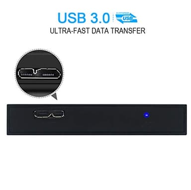 1TB External Hard Drive Portable - HWAYO 2.5'' Ultra Slim HDD Storage USB 3.0 for PC, Laptop, Mac, Chromebook (Black) - Image 6