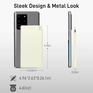 Thin Portable Charger for Phone with Built in Lightning Cable- 5000mAh Slim Travel Power Bank Compatible with iPhone 14/13/12/11/X/8/7/6/5 Series Thin Battery Pack (Not for iPhone 16 15 Series) - Image 3