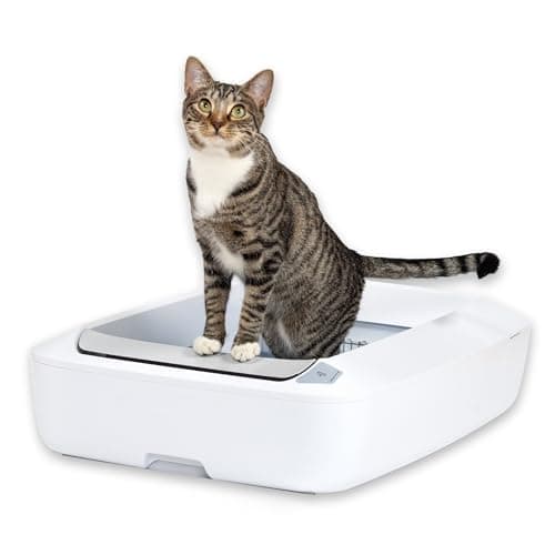 PetSafe ScoopFree Crystal Plus Automatic Self Cleaning Cat Litter Box System – Not Enclosed – Advanced Odor Control – Includes 1 Disposable Crystal Litter Tray – White (PAL00-18016) - Image 1
