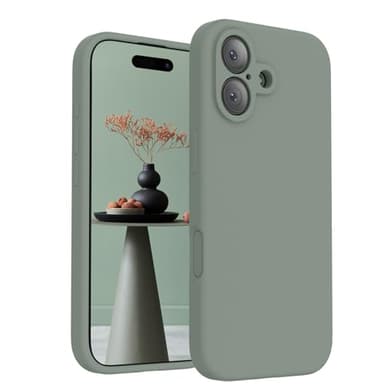 FireNova Magnetic for iPhone 17 Case, Compatible with MagSafe, [Integrated Silicone Camera Control Button] [Camera Protection] Anti-Scratch Microfiber Lining Phone Case, 6.3", Calke Green - Image 1