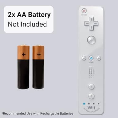 Wii Remote with Motion Plus - Wireless Bluetooth Game Controller - Official Wii and Wii U Compatible - 2 Pack (Renewed) (White) - Image 7