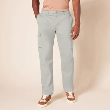 Amazon Essentials Men's Straight-Fit Stretch Cargo Pant (Available in Big & Tall), Light Grey, 38W x 34L - Image 6