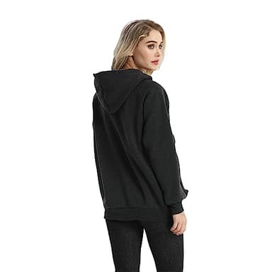 ALYC Cat Dog Carrier Hoodie Large Pet Pouch Sweatshirt Puppy Kitten Holder Pullover Top Kangaroo Hoodies for Women Dark Grey - Image 5