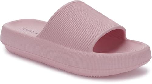 Joomra Pillow Slippers for Women Foam Pillow Shower Bath Bathroom Home House Slipers Platform Cloud Slides Cushion for Lady Female Ladies Sandles Pink 39-40 - Image 1