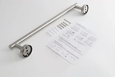 TocTen Bath Towel Bar - Thicken SUS304 Stainless Steel Bathroom Towel Holder, Towel Rod for Bathroom Heavy Duty Wall Mounted Towel Rack Hanger (16IN, Brushed Nickel) - Image 8
