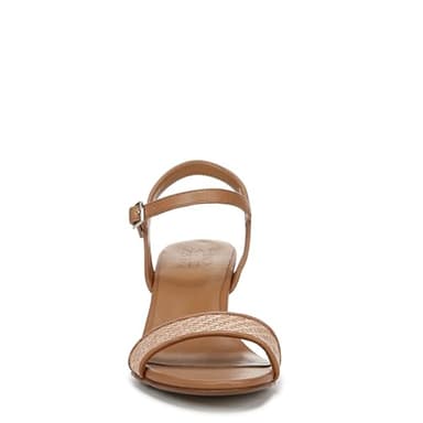 Naturalizer Womens Bristol Heeled Sandal Tan Raffia 9 W - Image 2