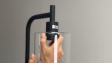 Industrial Floor Lamp with Glass Shade - Black, LED Bulbs, Foot Pedal Switch, Easy Assembly - Image 8