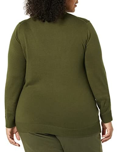Amazon Essentials Women's Lightweight Mockneck Sweater (Available in Plus Size), Olive, Medium - Image 5