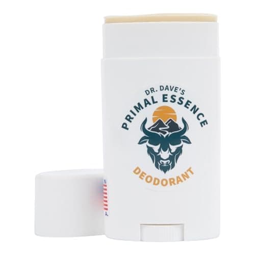 Dr. Dave's Primal Essence Extra Strength Tallow Deodorant - Aluminum-Free - Baking Soda, Beeswax, Coconut Oil, and Mango Butter - Sweet Orange and Bergamot Deodorant for Men and Women - Image 1