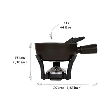 Boska Cheese Fondue Party Set Nero - Black Cast Iron Fondue Pot - Wedding Registry Items Small Kitchen Appliances for up to 4 Persons Wedding Registry Items - Image 3