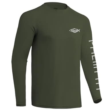 Palmyth Fishing Shirts for Men Long Sleeve UPF 50+ T Shirt Sun Protection Tee (Military/Trout Crushing, L) - Image 2