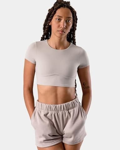 Kamo Fitness CozyTec Sweat Shorts Women High Waisted Lounge Comfy Casual Cotton Shorts with Pockets - Image 6