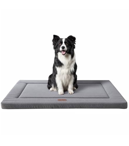 WESTERN HOME Dog Bed for Crate, High Resilience Foam Dog Crate Mat Kennel Pad with Soft Wavy Plush Comfortable Anti-Slip Washable Pet Bed for Large Medium Small Dogs & Cats - Image 1