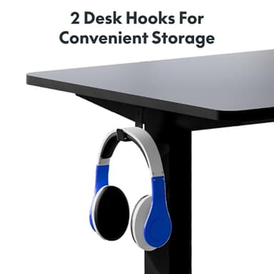 FLEXISPOT One-Piece Electric Standing Desk, 60 x 24 Inches Adjustable Desk with Seamless Desktop, Memory Controller Height Adjustment (Black Frame + Black Desktop, 2 Packages) - Image 5