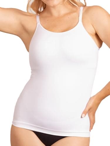 SHAPERMINT Womens Tops - Scoop Neck Cami Body Shaper for Women, Shapewear Tummy Control, Camisole Tank Tops for Women - Image 2