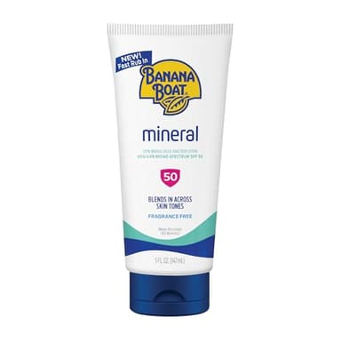 Banana Boat Mineral Sunscreen SPF 50 Lotion, 5oz | Zinc Oxide Sunscreen Lotion, Beach Essentials, SPF 50 Sunblock, 5oz - Image 1