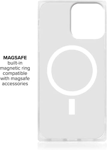 FLAUNT Official Square Protective Case - Compatible with iPhone 15 Pro Max - Compatible with MagSafe - Drop-Tested & Shockproof - The Official Square Phone Case (Geo White Mother of Pearl) - Image 6