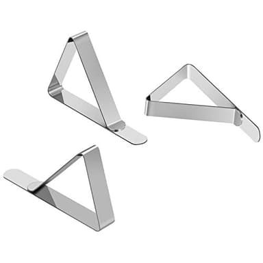TriPole Tablecloth Clips 32 Pack Picnic Table Clips, Stainless Steel Table Cloth Holder Clips for Outdoor Tables, Metal Tables Cover Skirt Clamps for Camping Dining Wedding Graduation Party Essential - Image 5