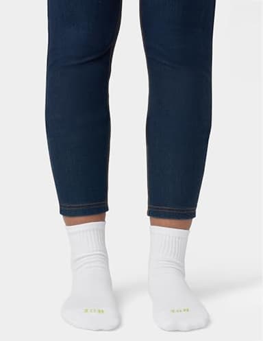 Hue Women's Mini Crew Sock 6-Pack, White, One Size - Image 3