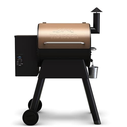 Traeger Grills Pro 22 Wood Pellet Grill & Smoker, Electric Pellet Smoker Grill Combo, 6-in-1 BBQ Versatility, 572 sq. in. Grilling Capacity, Meat Probe, 450 Degree Max Temperature, 18LB Hopper, Bronze - Image 1