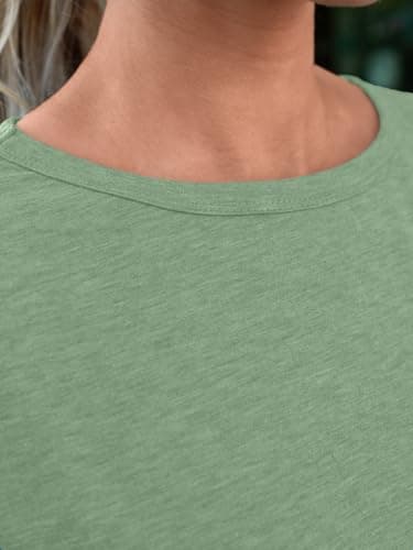 AUTOMET Womens Tops Shorts Sleeve Shirts for Summer Spring Beach Vacation Plus Size Oversized Casual Tee for Teen Girls 2025 02lightgreen 2XL - Image 5