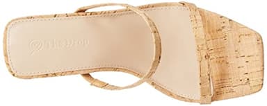 The Drop Women's Avery Square Toe Two Strap High Heeled Sandal, Cork, 9 - Image 7