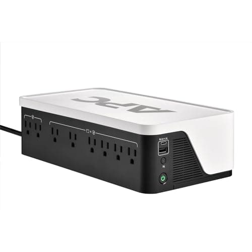 APC UPS Battery Backup, 1050VA UPS with 6 Backup Battery Outlets, Type C USB Charging, BE1050G3 Back-UPS - Image 1