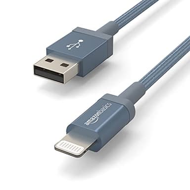 Amazon Basics Durable 2-Pack USB-A to Lightning Charger Cable, Nylon Braided Cord, MFi Certified Charger for Apple iPhone 14 13 12 11 X Xs Pro, Pro Max, Plus, iPad, 6 Foot, Dark Gray - Image 3