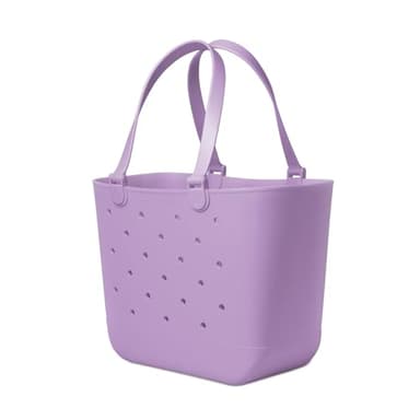 Simple Modern Extra-Large Beach Bag | Waterproof Getaway Rubber Tote with Zipper Pocket for Travel, Pool, Boat, Groceries, Sports | Purple Breeze - Image 2