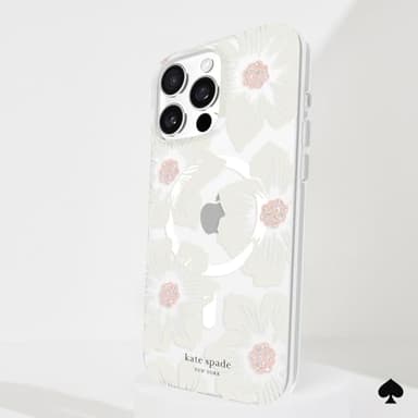 kate spade new york iPhone 16 Pro Max Case - Compatible with MagSafe - Designer Phone Case - Hollyhock Cream Floral - Image 7