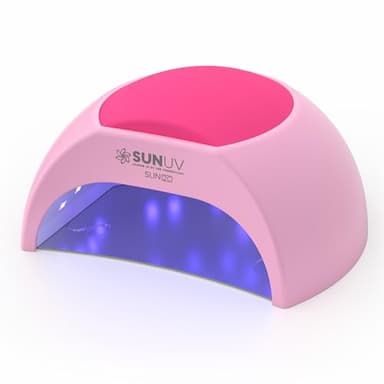 SUNUV UV LED Nail Lamp with 4 Timer Settings, 33 LEDs Nail Dryer Compatible with All Gel Polish, Auto Sensor Removable Base SUN2C Pink - Image 1