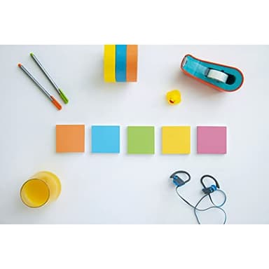 Post-it Super Sticky Notes, 3x3 in, 6 Pads, 2X The Sticking Power, Energy Boost Collection, Bright Colors (Orange, Pink, Blue, Green),Recyclable (654-6SSAU) - Image 14