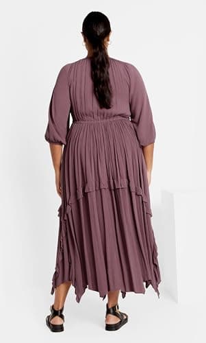 City Chic Women's Plus Size Dress ARZEL, Dusty Mauve - Image 4