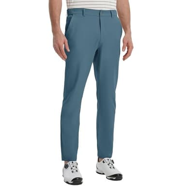 M MAELREG Golf Pants Men Stretch Lightweight Quick Dry Slim Fit Water-Resistant Casual Mens Dress Pants with Pocket Misty Blue - Image 1