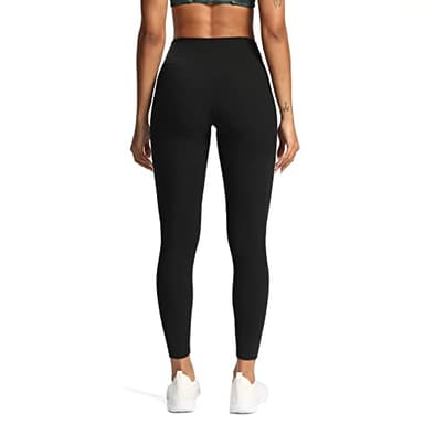Aoxjox High Waisted Workout Leggings for Women Tummy Control Buttery Soft Yoga Metamorph Deep V Pants 26" (Black 3 Pieces Pack, Medium) - Image 5