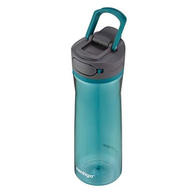 Contigo AUTOSEAL Cortland 24oz Water Bottle BPA-Free Plastic Spill Leak-Proof Lid and Carry Handle Dishwasher Safe Spirulina - Image 4