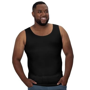 QORE LOGIQ Gynecomastia Compression Shirts for Men - Sleeveless Slimming Undershirts Tummy Control and Body Shaper Tank Top Black XLT (Tall Fit) - Image 1