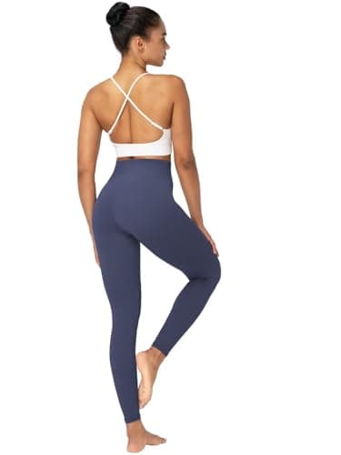 Sunzel Sunzfly Workout Leggings for Women, Tummy Control Compression Workout Gym Yoga Pants, High Waist & No Front Seam Lycra Ash Blue Medium 26" - Image 5