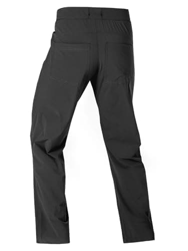 FREE SOLDIER Men's Outdoor Cargo Hiking Pants with Belt Lightweight Waterproof Quick Dry Tactical Pants Nylon Spandex (Black 38W/30L) - Image 2